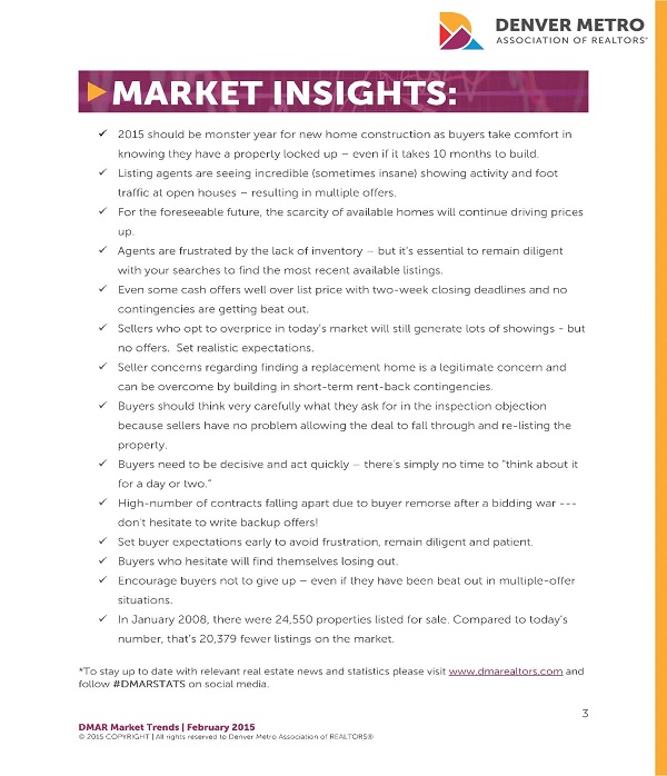 Denver Real Estate Market Insights - Denver Metro Association of REALTORS - #dmarstats