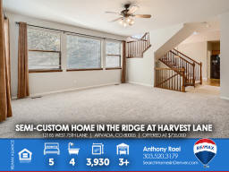 12185 West 75th Lane in Arvada CO 80005 : Semi-Custom Two-Story Advocate Home in The Ridge at Harvest Lane