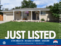 Just Listed : 6154 Allison St in Arvada, CO 80004