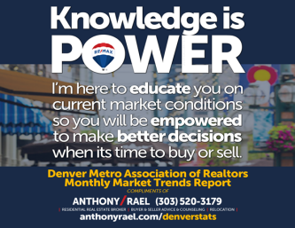 Knowledge is Power. Anthony Rael will help educate you on current real estate market conditions so you can make better decisions. Just Call Ants.